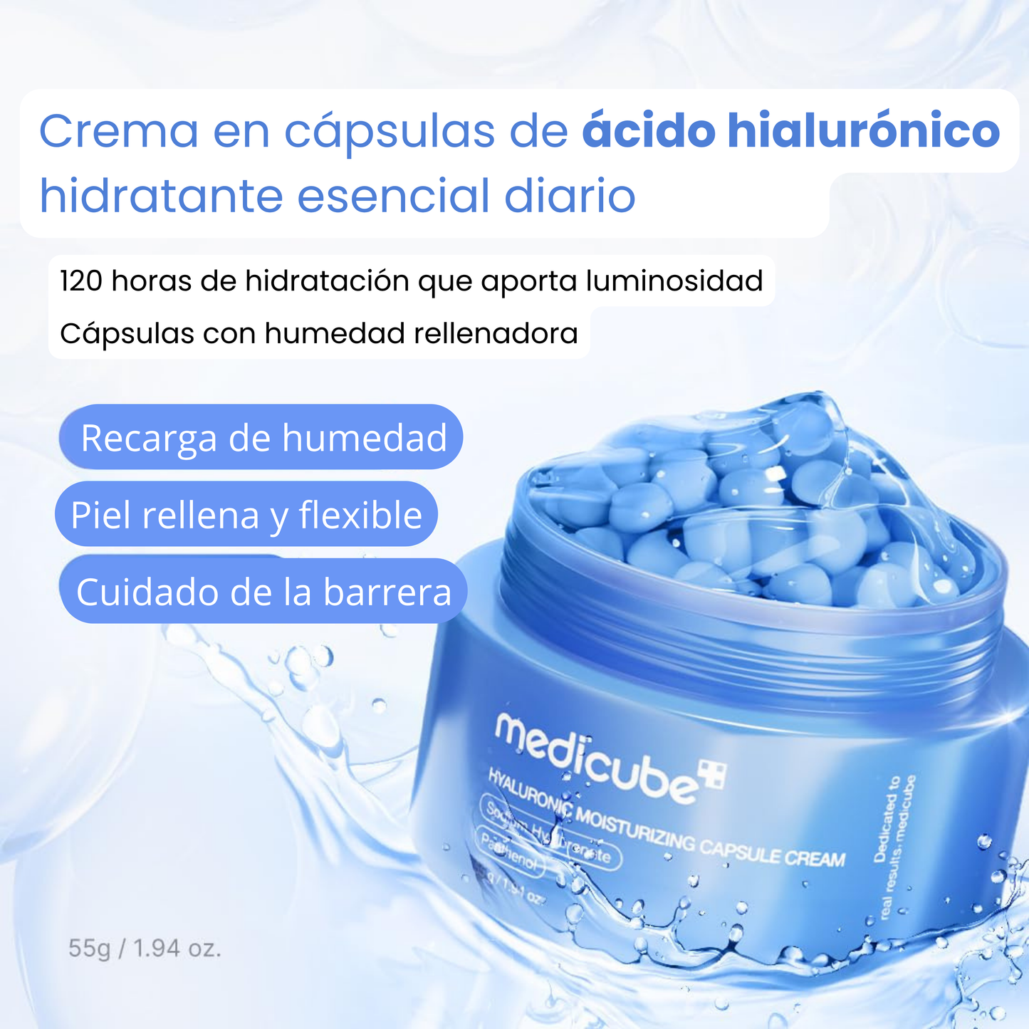 Medicube - Crema Facial ácido hialurónico Capsule Cream